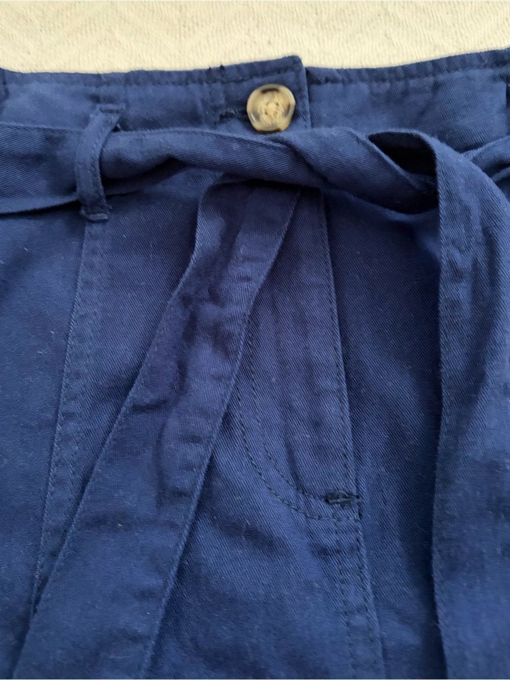 Copper Key Navy Button-Front Mini Skirt - Picture 3 of 6